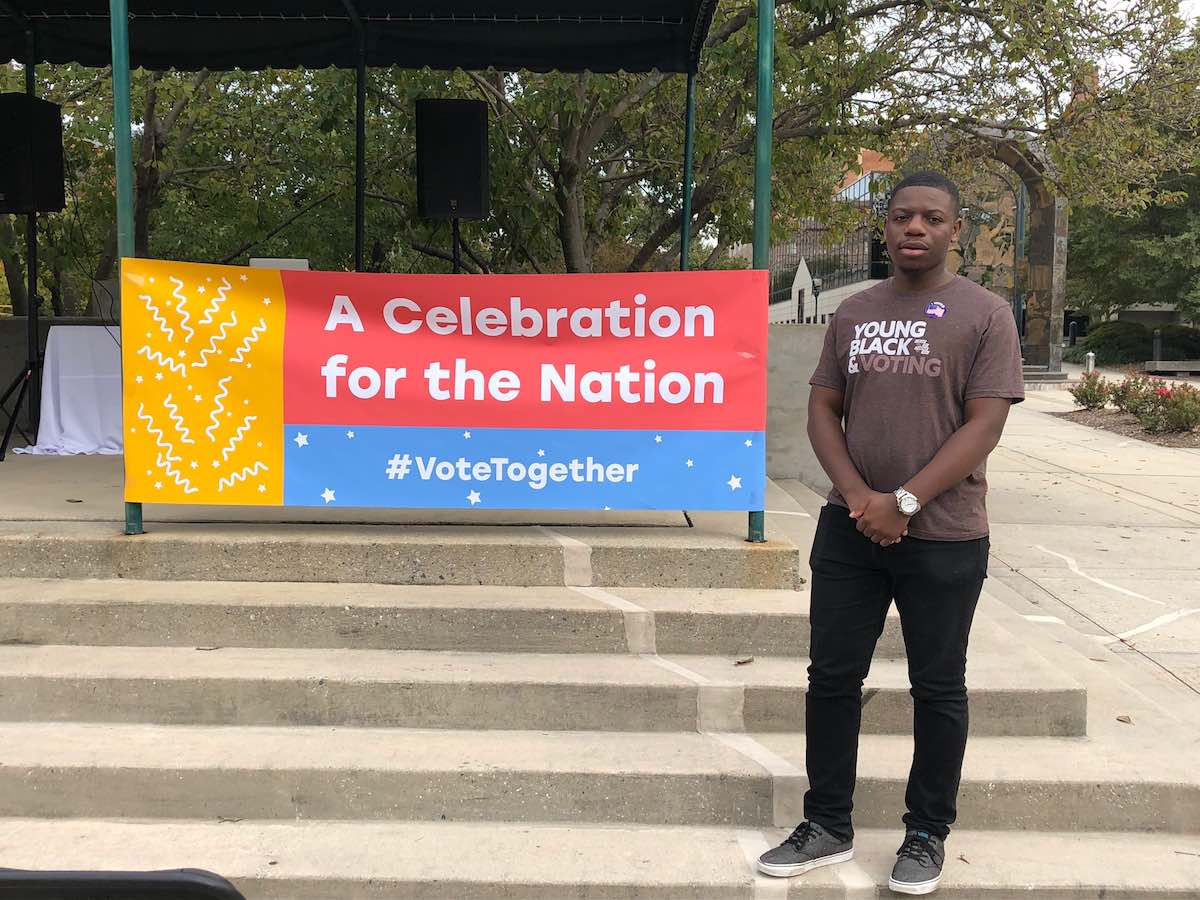 Braxton Brewington is a student voting activist at North Carolina A&T. (Photo credit: Kamaya Truitt)